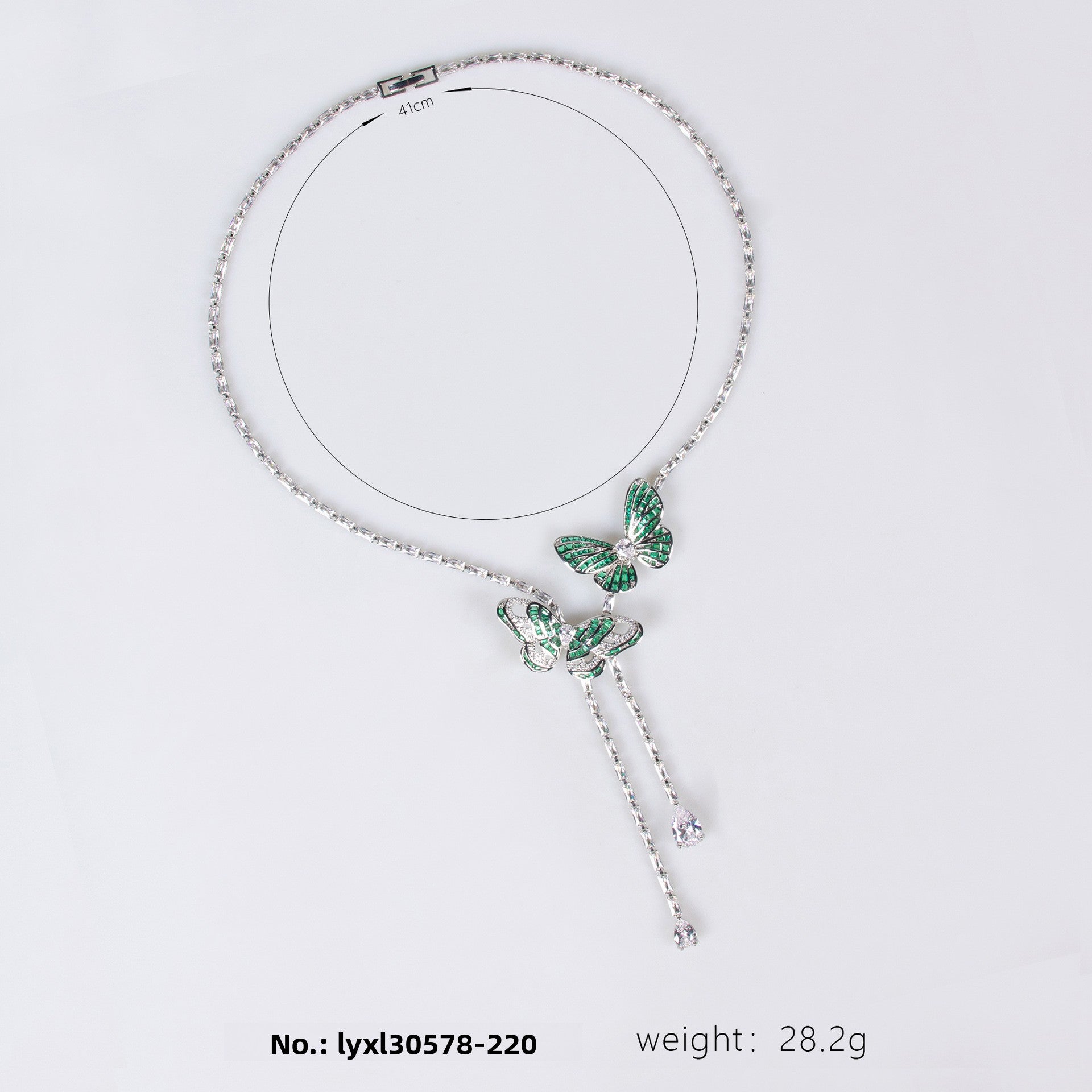 Cross-Border New Little Red Book Super Fairy Butterfly Tassel Necklace Light Luxury Butterfly Fairy Long Earrings Set Wholesale