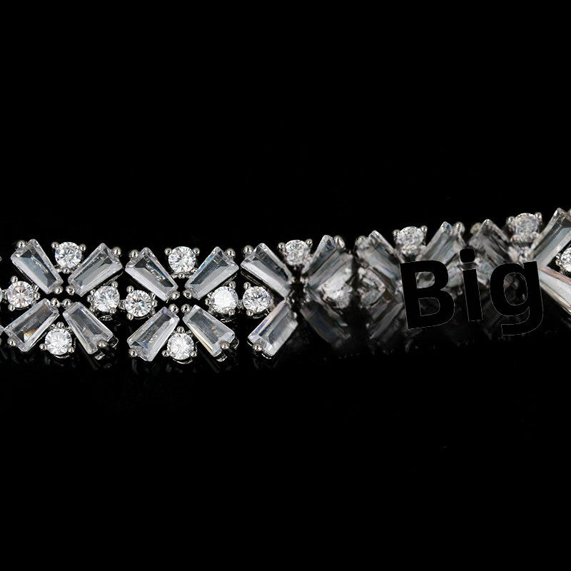 Classic 3A Zircon Water Drop Pendant Necklace Two-Piece Set Clip-On Earrings Without Piercing Bridal Jewelry Set