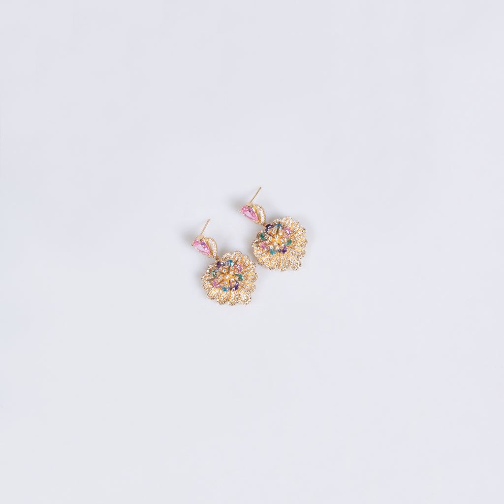 Zircon Flower Wedding Necklace Set Personality Versatile Summer New Bride Accessories Evening Fashion Set Two Pieces