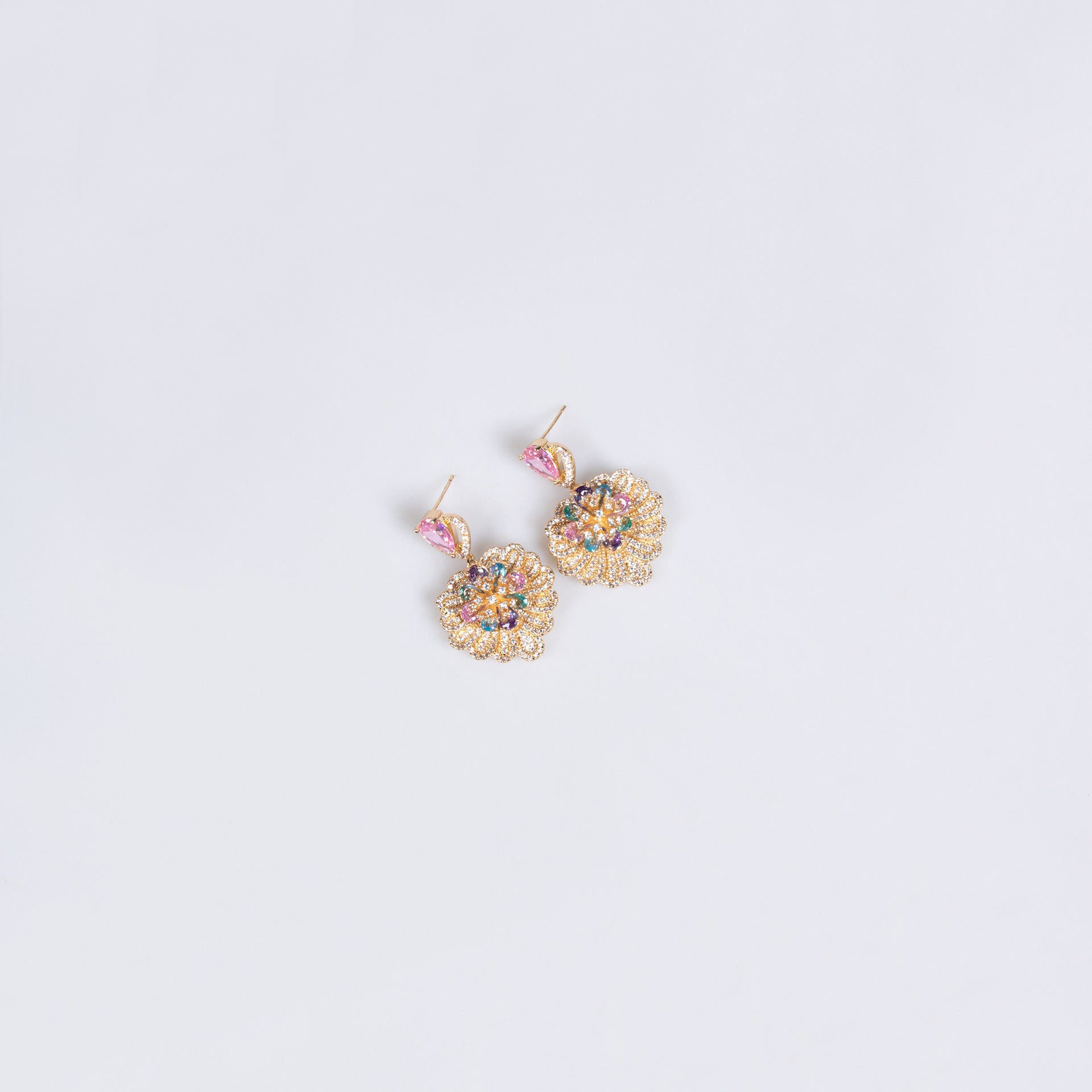 Zircon Flower Wedding Necklace Set Personality Versatile Summer New Bride Accessories Evening Fashion Set Two Pieces