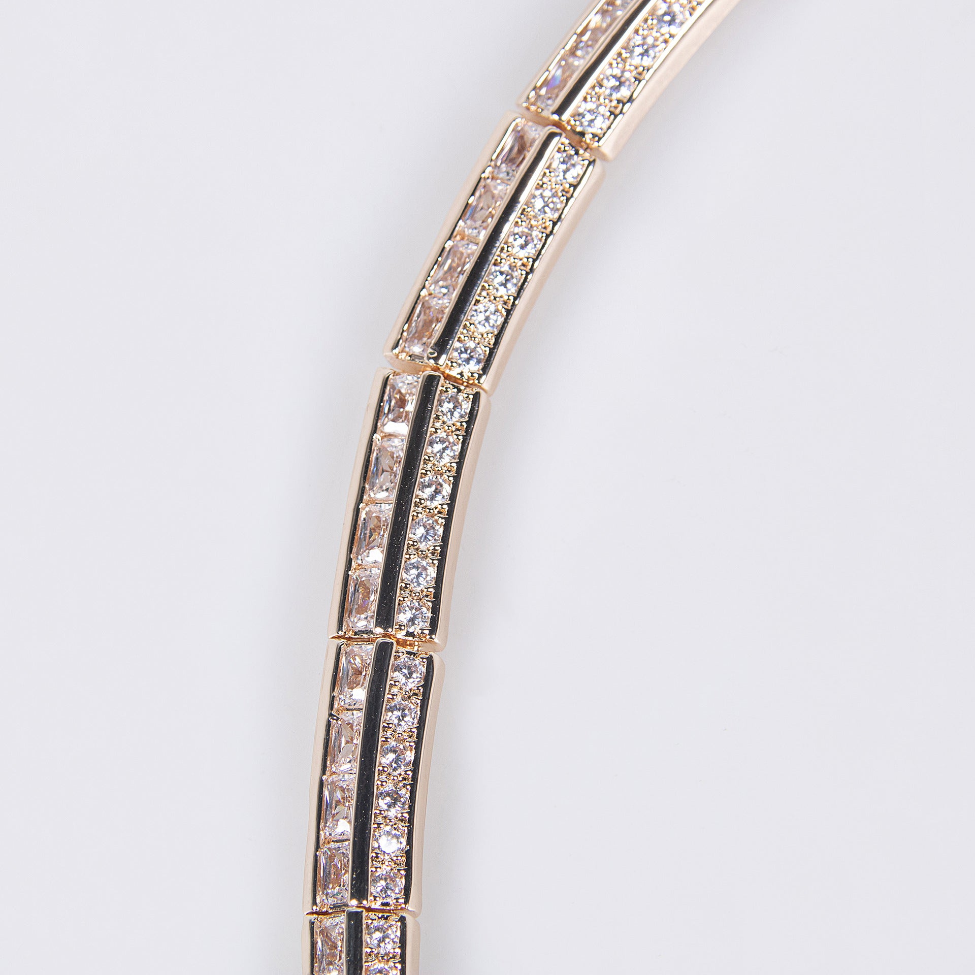 European and American Fashion Bridal Wedding Dress Water Drop Shape High-end Zircon Light Luxury Necklace and Earring Set