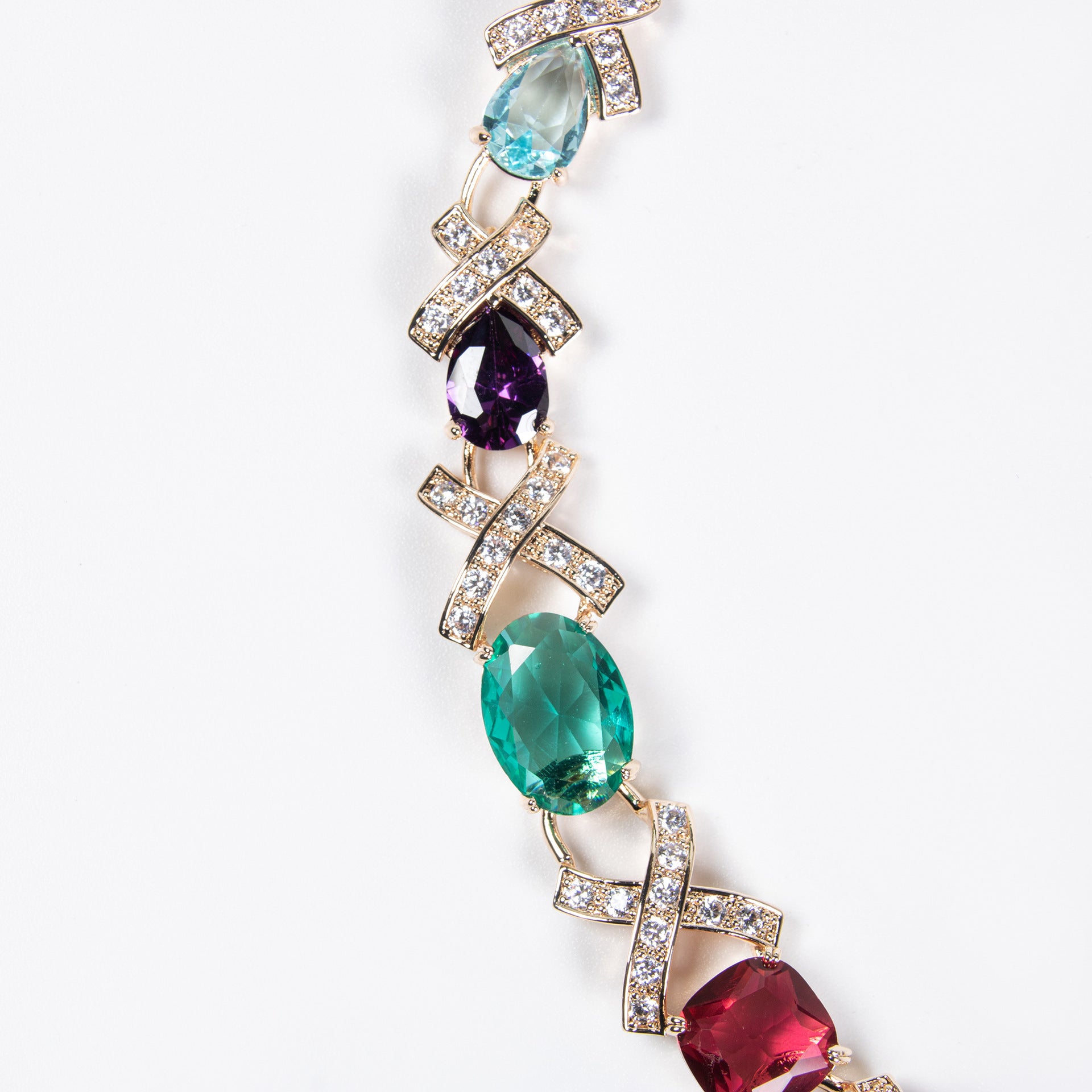 Cross-Border Jewelry Set Accessories High-End Necklace Zircon Set Luxurious Banquet Costume Necklace Set Accessories for Women