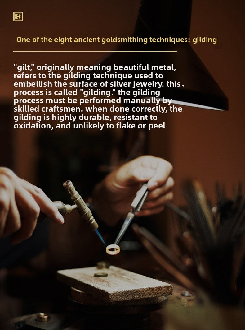 2024 Italian Craft Classical Retro Palace Style Bracelet Light Luxury S925 Sterling Silver Gold-Plated Gemstone Bracelet