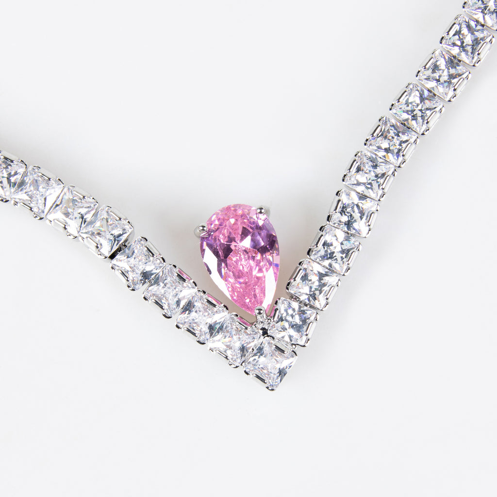 Elegant Simple Versatile Bridal Wedding Zircon Necklace Earring Set Wedding Dress Banquet Annual Meeting Ins Jewelry