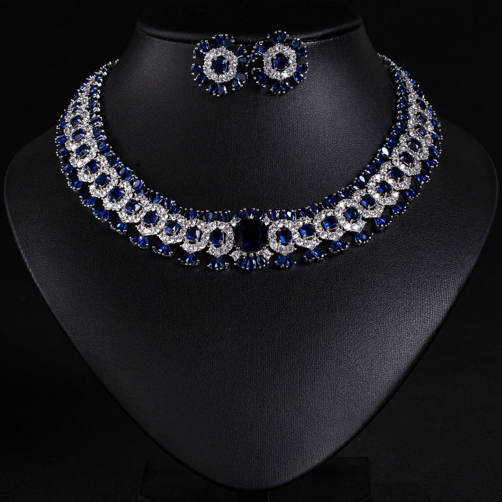 Cross-Border Light Luxury Copper Inlaid Colorful Flower Petal Necklace for Women, Niche Ins Super Shiny Floral Pendant Collarbone Chain