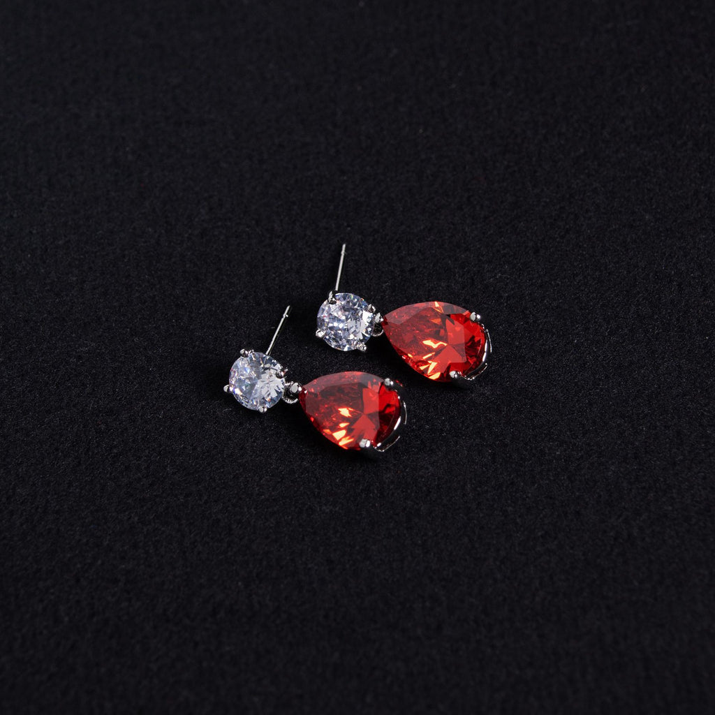 Korean Version Cross-Border Zircon Bridal Necklace Women's Versatile Earring Set Two-Piece Accessories High-Quality Elegant