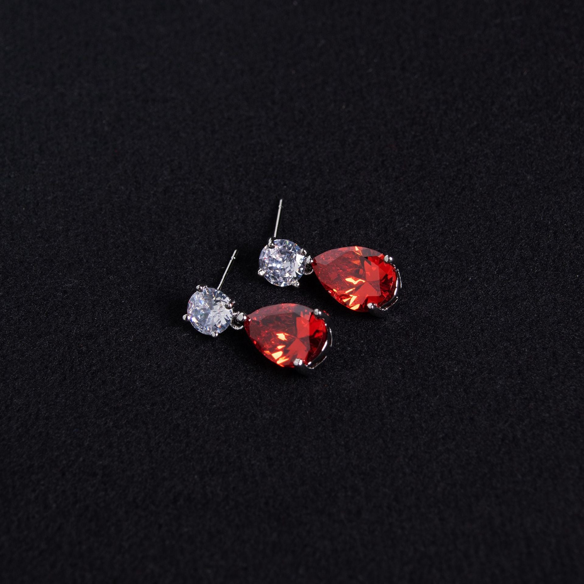 Korean Version Cross-Border Zircon Bridal Necklace Women's Versatile Earring Set Two-Piece Accessories High-Quality Elegant