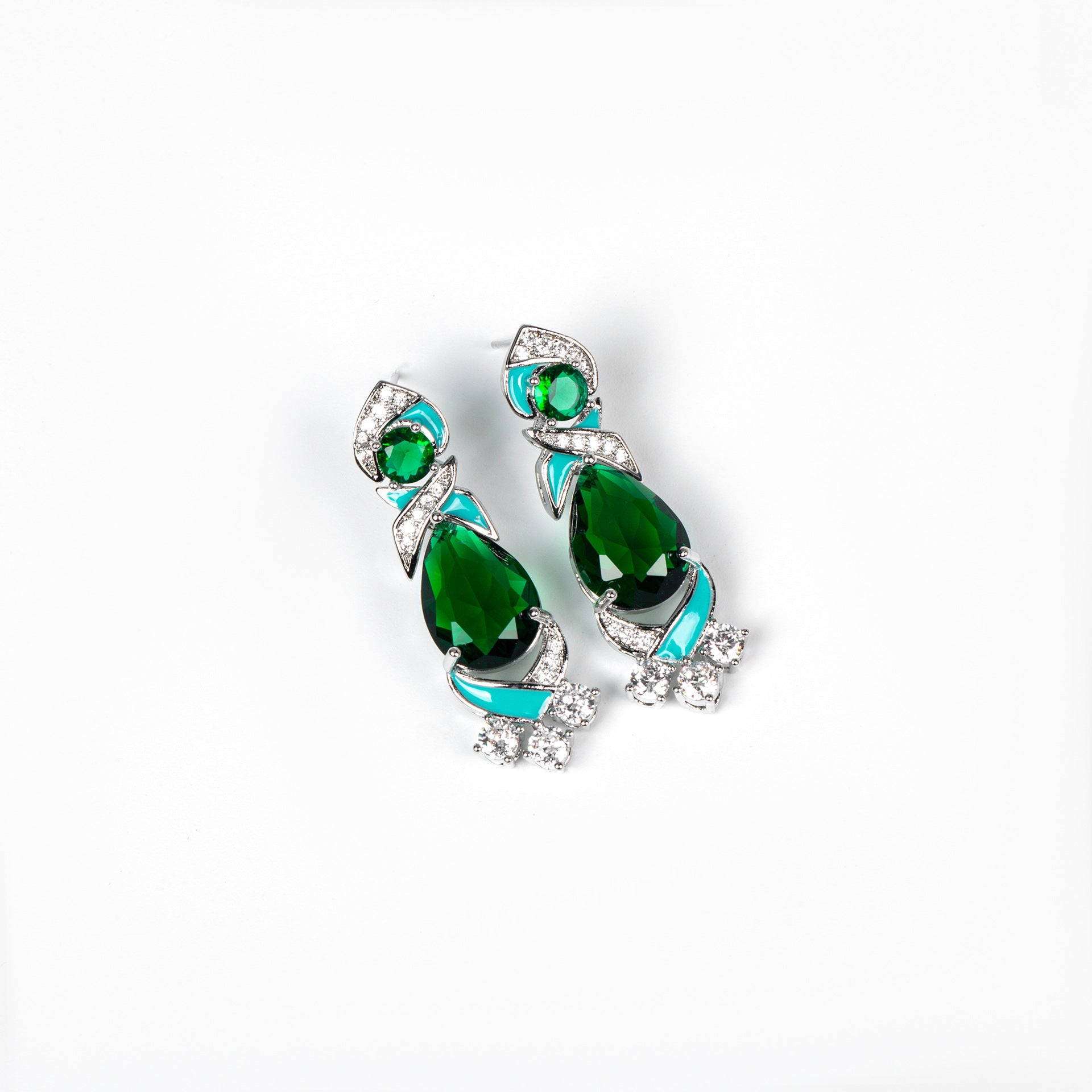 Cross-Border Same Style Necklace Irregular Pink Gem Luxurious Oil Drip Craft High-End Feel Women's Evening Collarbone Chain Jewelry for Women