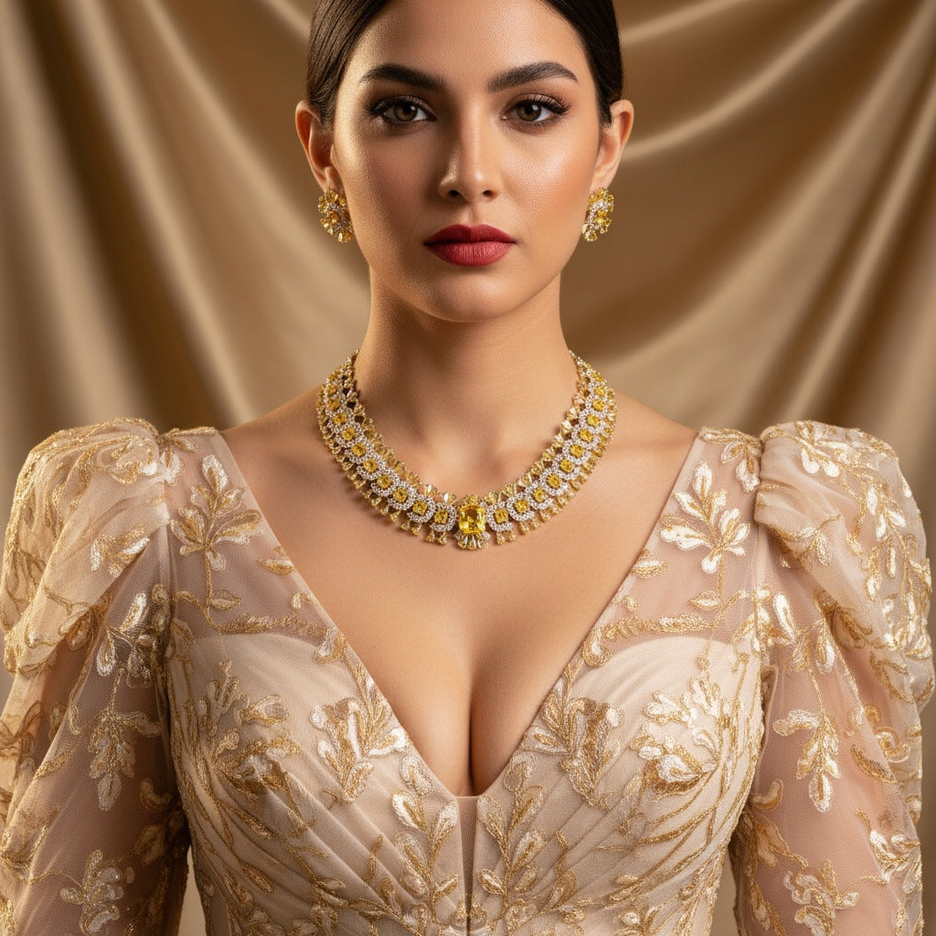 Cross-Border Light Luxury Copper Inlaid Colorful Flower Petal Necklace for Women, Niche Ins Super Shiny Floral Pendant Collarbone Chain