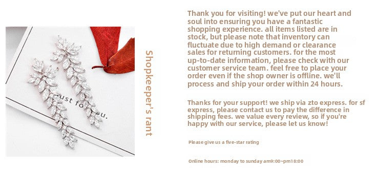 AliExpress Cross-Border Hot-Selling Korean Version 3A Water Drop Pendant Zircon Necklace Earrings Simple Casual Bride Jewelry Set